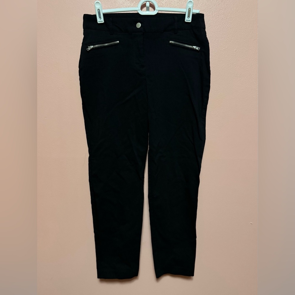 89th & Madison Black Slim Zip-Pocket Women’s Pants